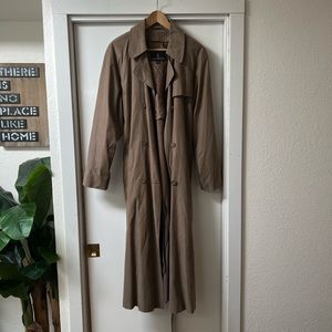 London Fog Tan Oversized Trench Coat